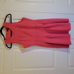 Monteau Pink Gathered Dress with Flare Bottom. Size XL